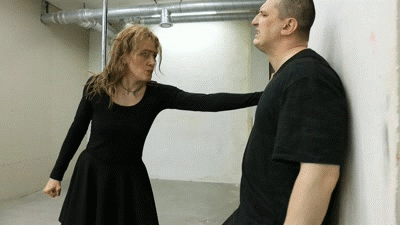 Human overpowers the goddess Glenda Human overpowers the goddess Glenda